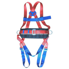 FULL BODY WORKPLACE SAFETY HARNESS WITH BELT BUCKLES AND LANYARD